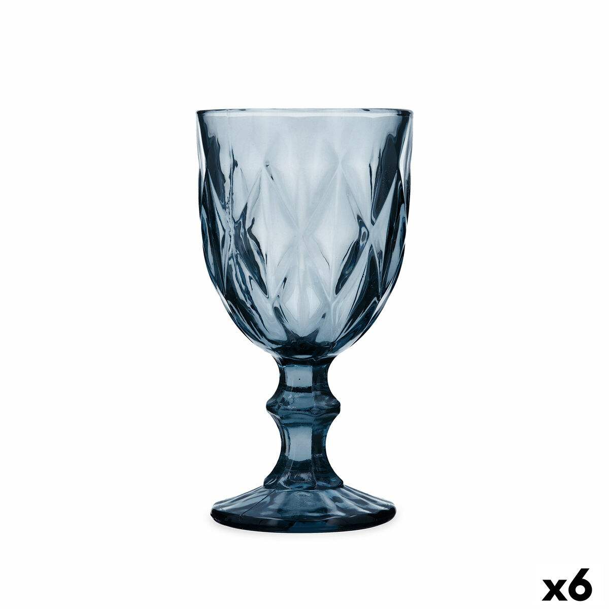 Copa Quid Maia Azul Vidrio 235 ml (6 Unidades)