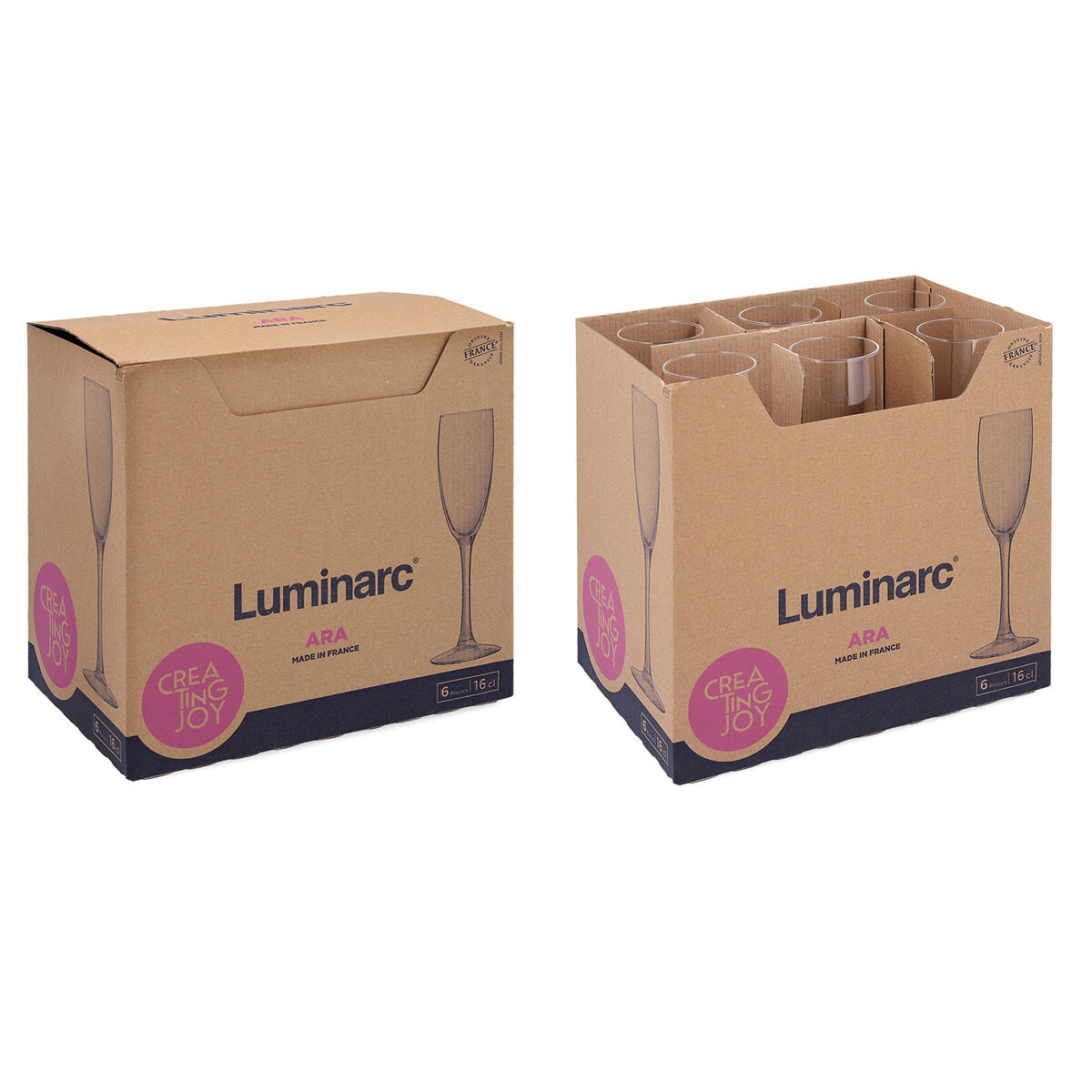 Copa de champán Luminarc Ara Transparente Vidrio 160 ml (6 Unidades)