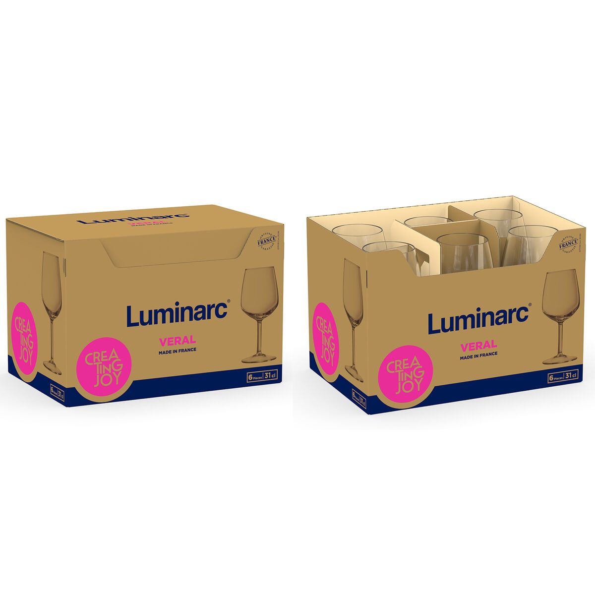 Copa de vino Luminarc Veral Transparente Vidrio 310 ml (6 Unidades)