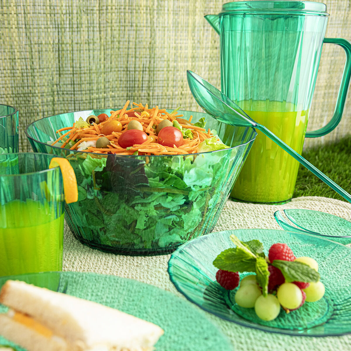 Jarra Quid Iris Verde Plástico 2 L (6 Unidades)