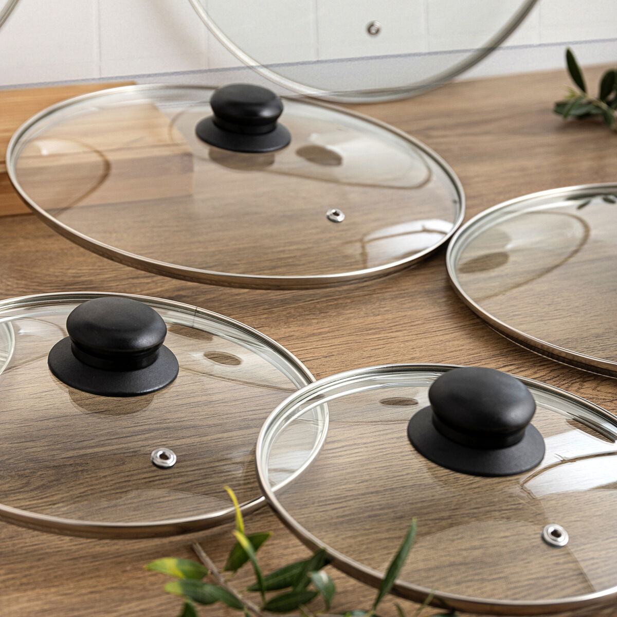 Tapa para Olla Quid Renova Transparente Vidrio Ø 36 cm (6 Unidades)