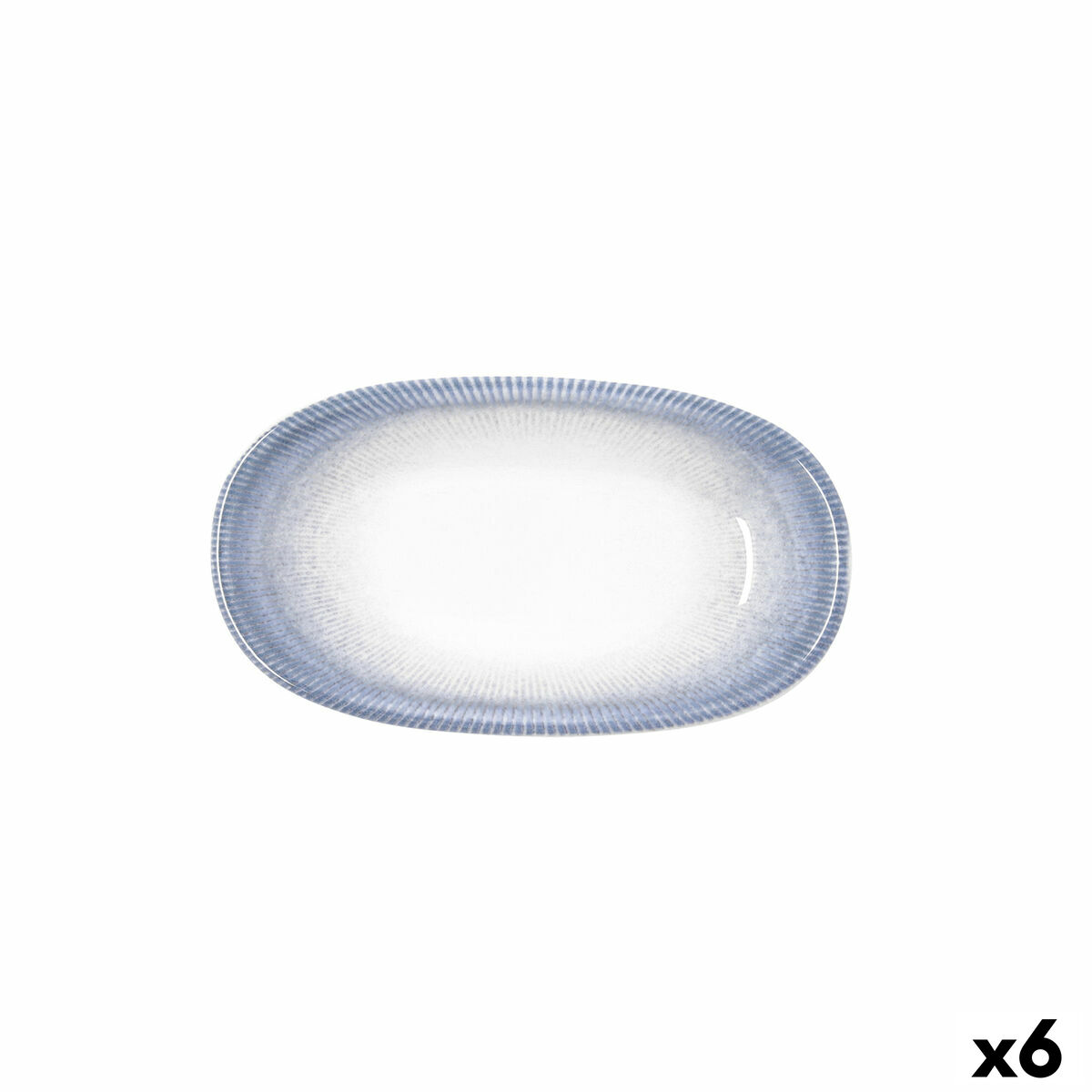 Bandeja de Aperitivos Bidasoa Lea Hydrozero Blanco 19 x 11 cm (6 Unidades)