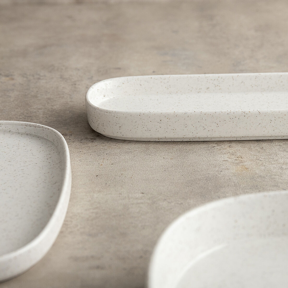 Bandeja de Aperitivos Bidasoa Elite Blanco 18,5 x 11,5 cm (8 Unidades)