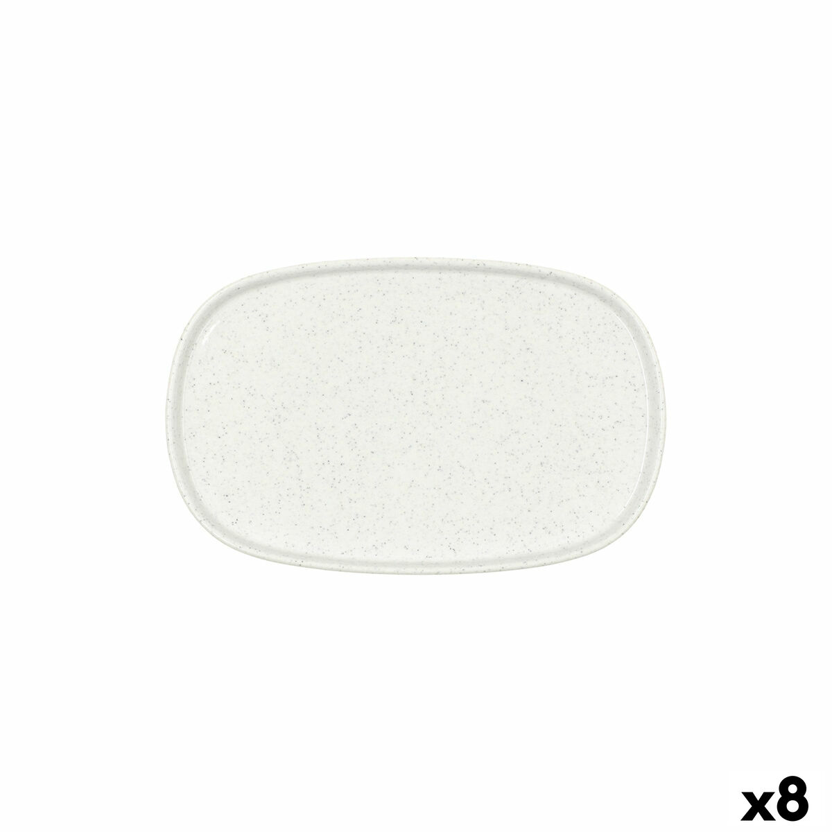 Bandeja de Aperitivos Bidasoa Elite Blanco 18,5 x 11,5 cm (8 Unidades)