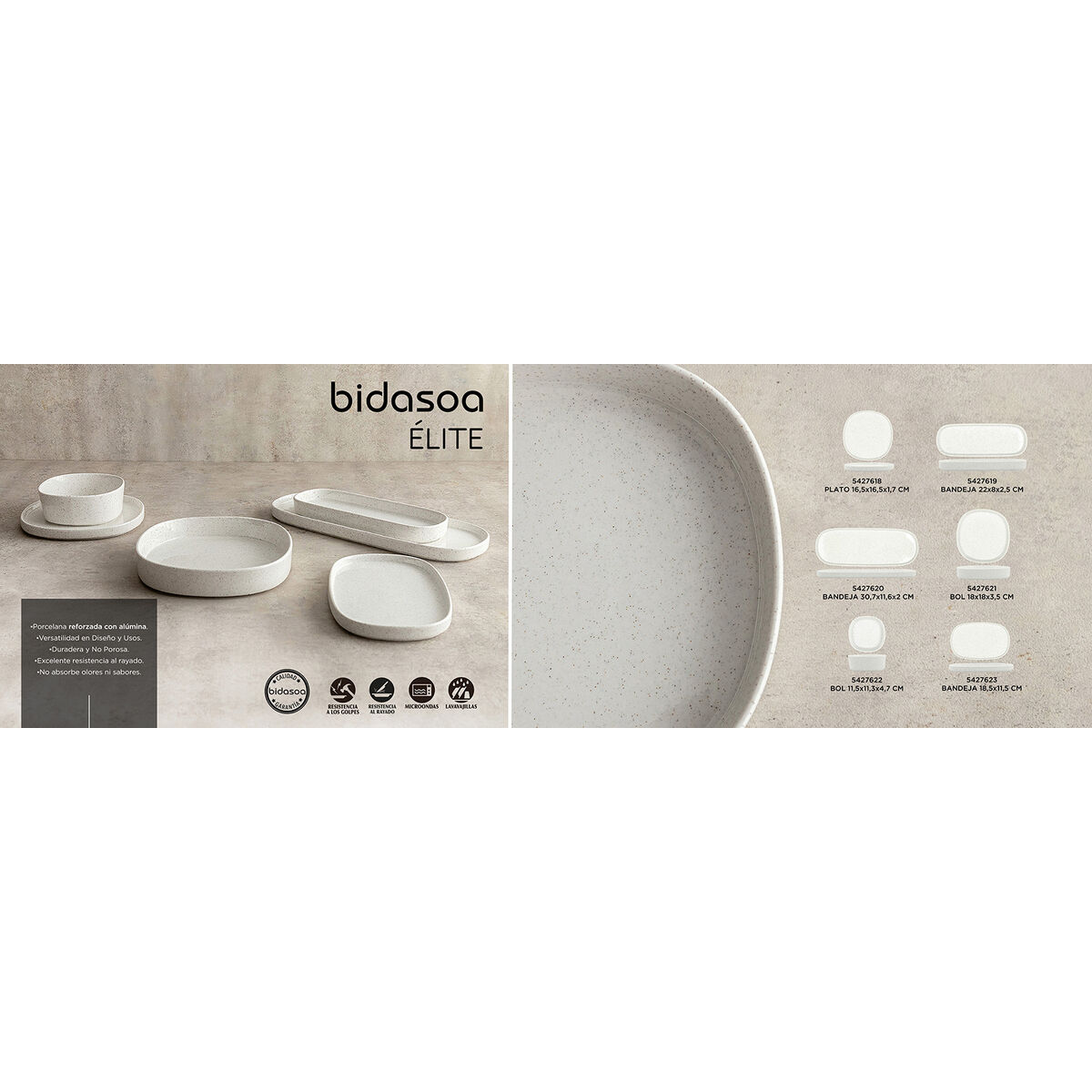 Bandeja de Aperitivos Bidasoa Elite Blanco 22 x 8 x 25 cm (8 Unidades)