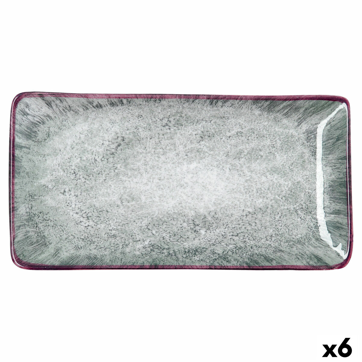 Bandeja de Aperitivos Bidasoa Stela Verde 27,5 x 16,3 cm (6 Unidades)