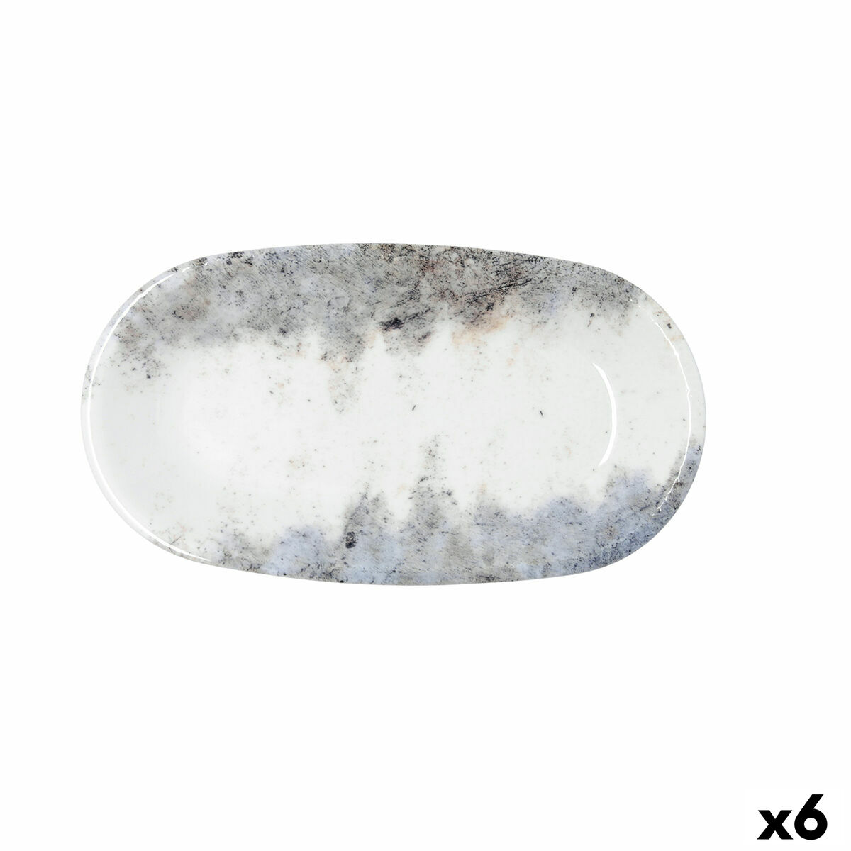 Bandeja de Aperitivos Bidasoa Polaris Hydrozero Beige 26 x 14,5 cm (6 Unidades)