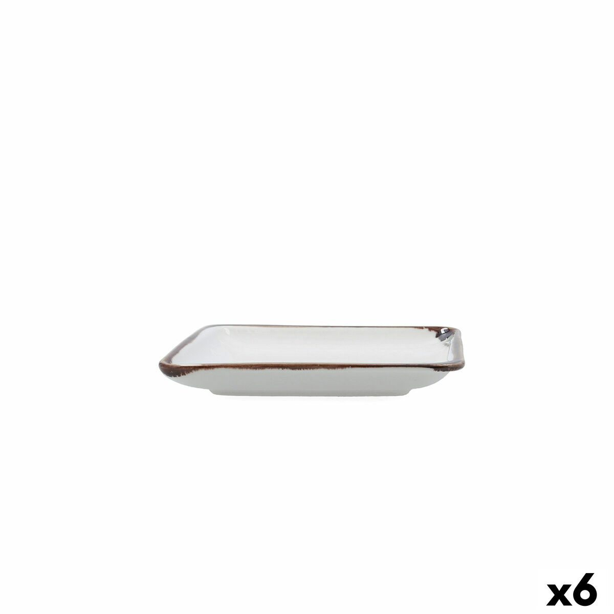 Bandeja de Aperitivos Bidasoa Orion Hydrozero Blanco 15 x 15 cm (6 Unidades)