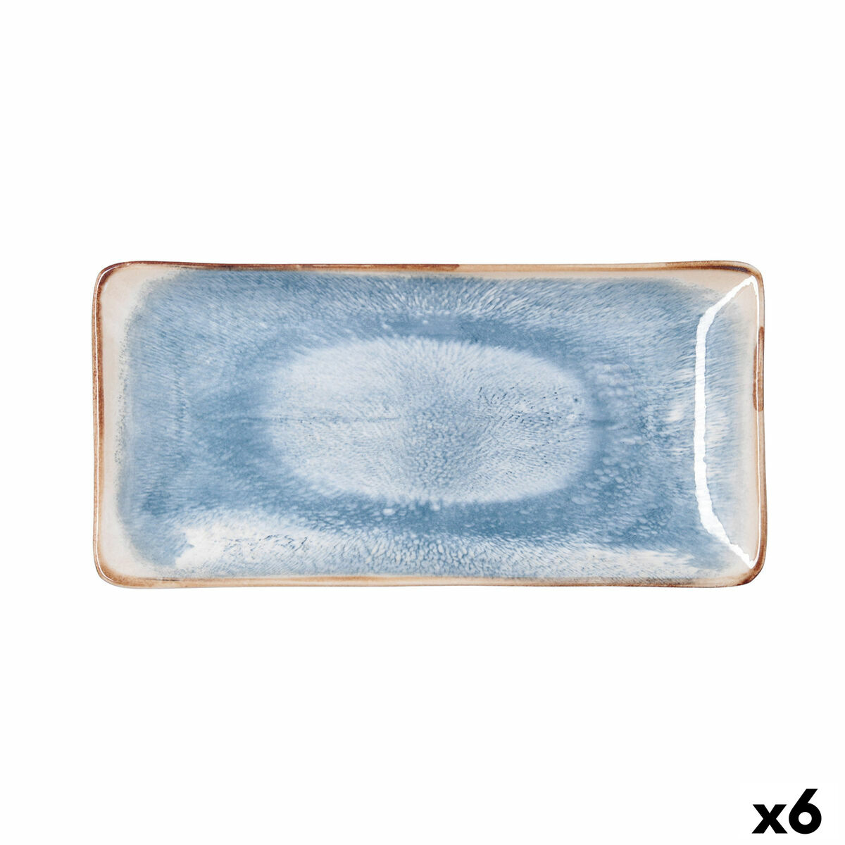 Bandeja de Aperitivos Bidasoa Aura Blanco 25 x 12 cm (6 Unidades)