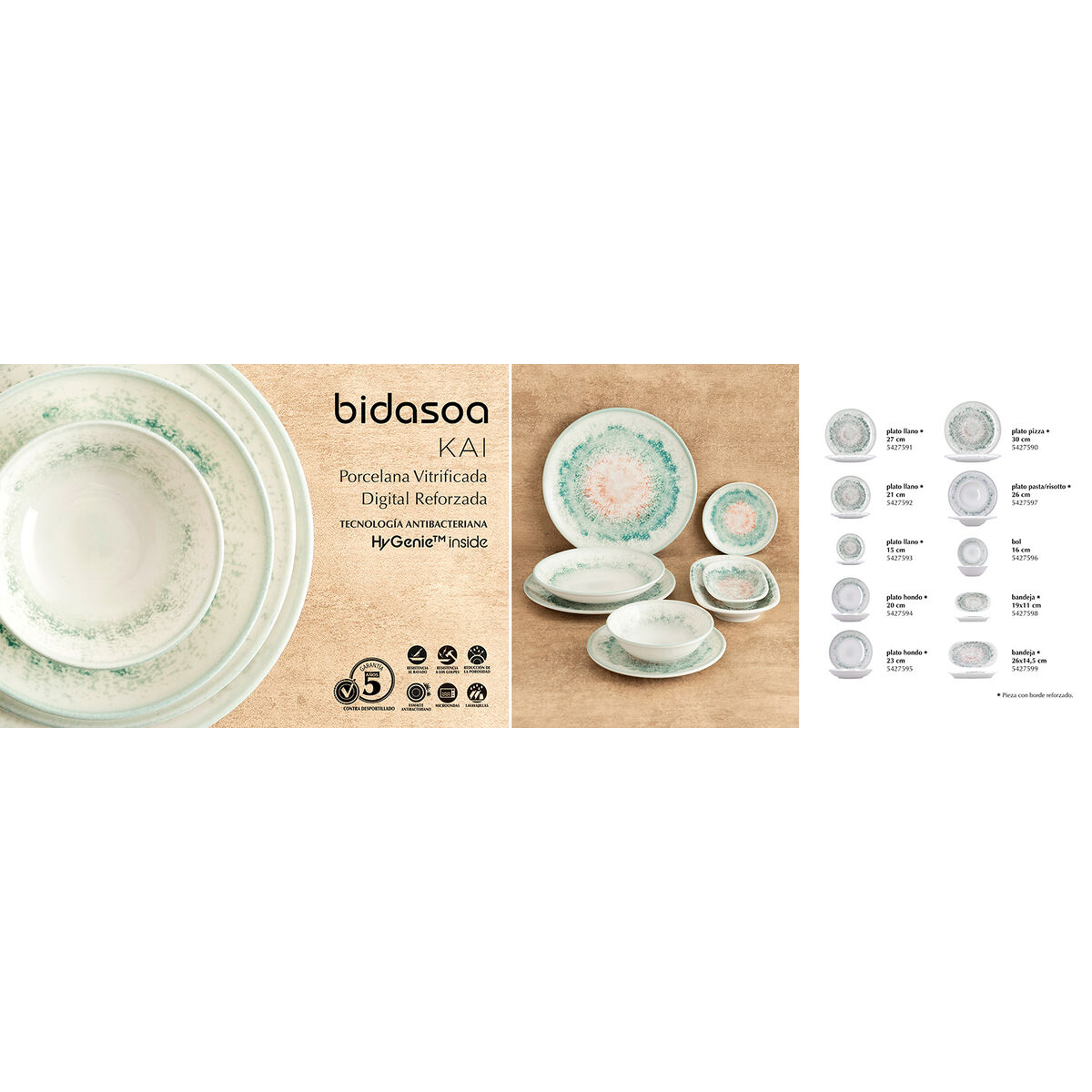 Bandeja de Aperitivos Bidasoa Kai Hydrozero Blanco 19 x 11 cm (6 Unidades)