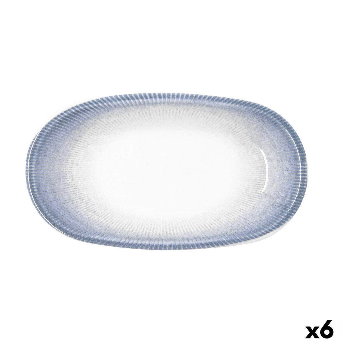 Bandeja de Aperitivos Bidasoa Lea Hydrozero Blanco 26 x 14,5 cm (6 Unidades)