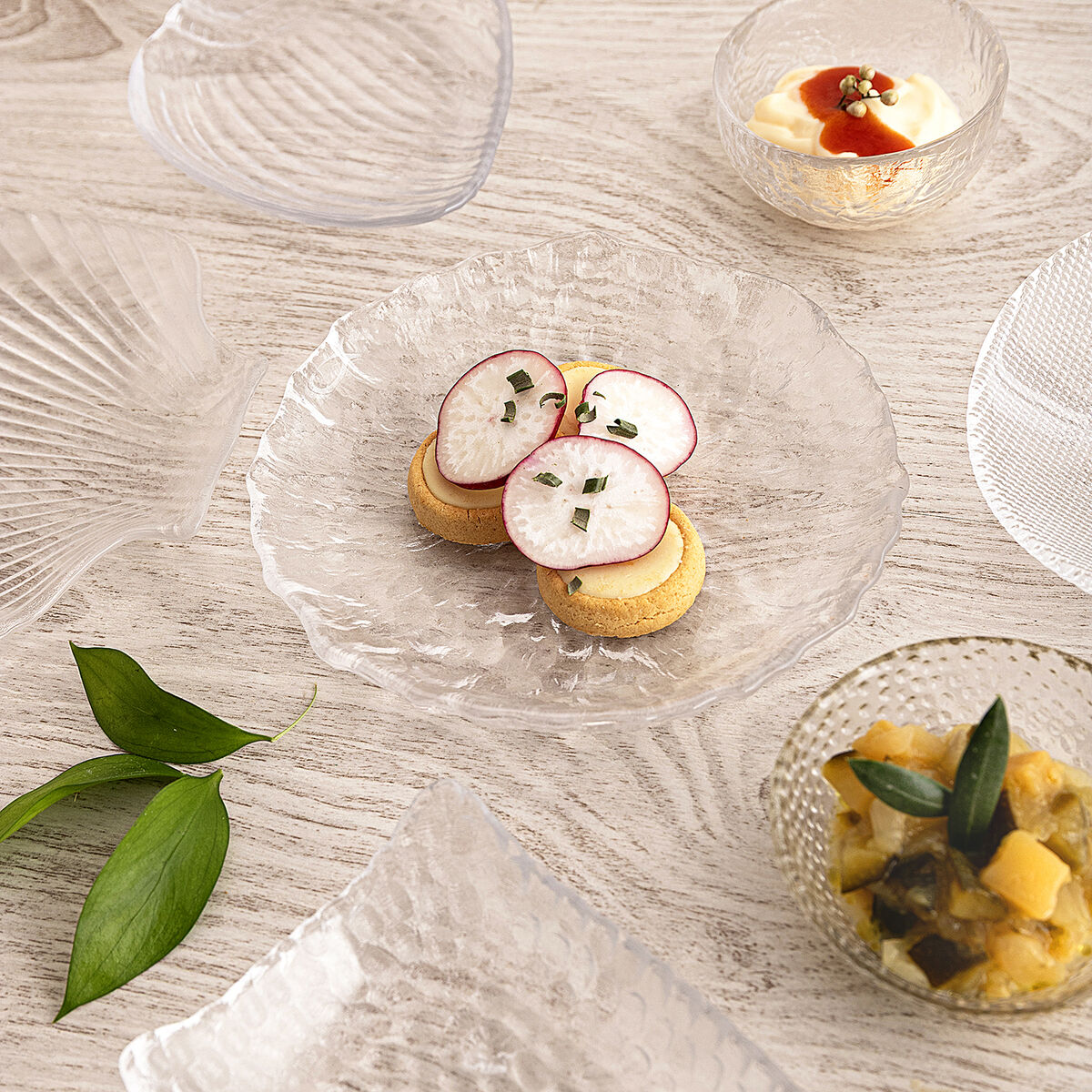 Bandeja de Aperitivos Quid Select Vidrio Transparente 12,5 x 9 x 3,5 cm (12 Unidades)