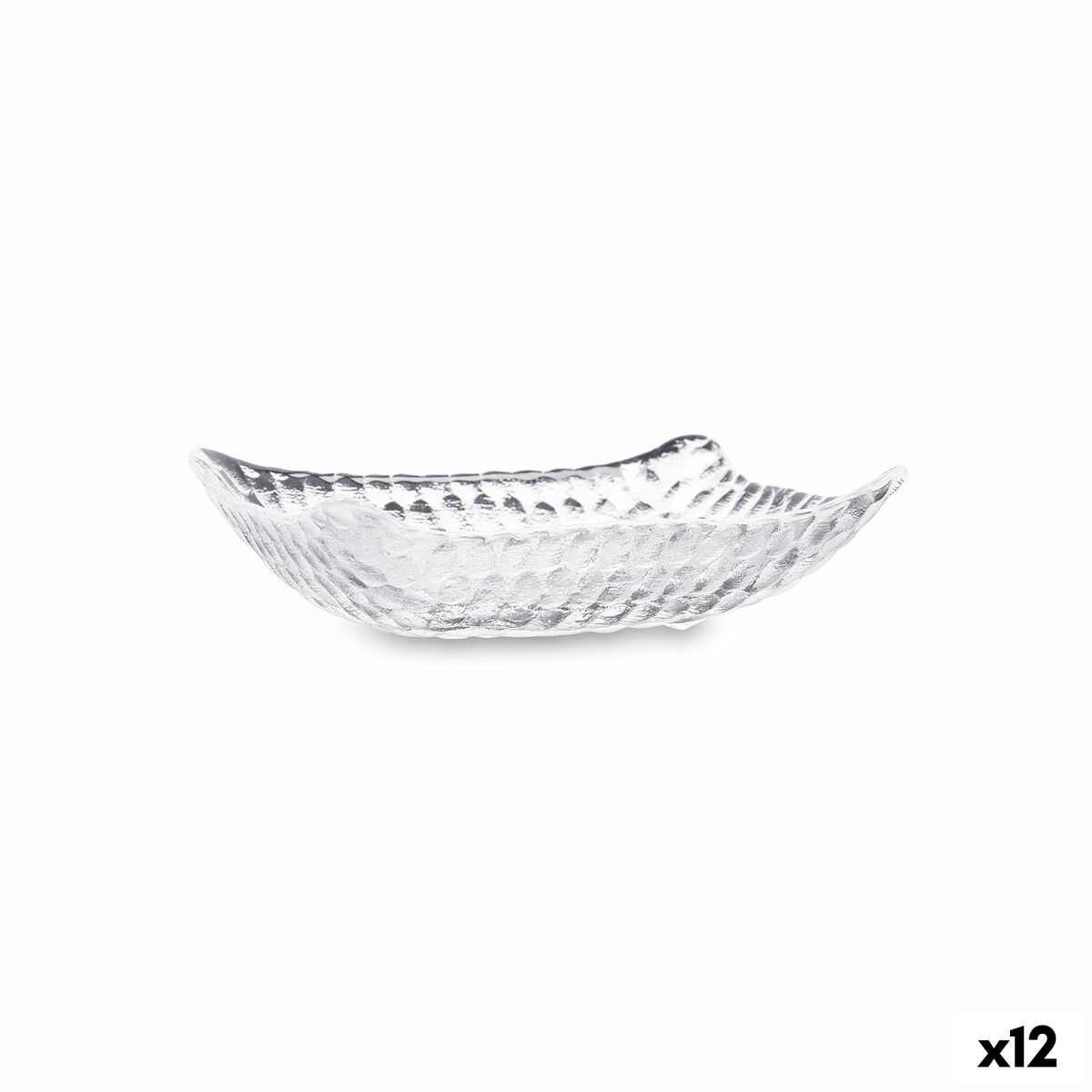 Bandeja de Aperitivos Quid Select Vidrio Transparente 12,5 x 9 x 3,5 cm (12 Unidades)