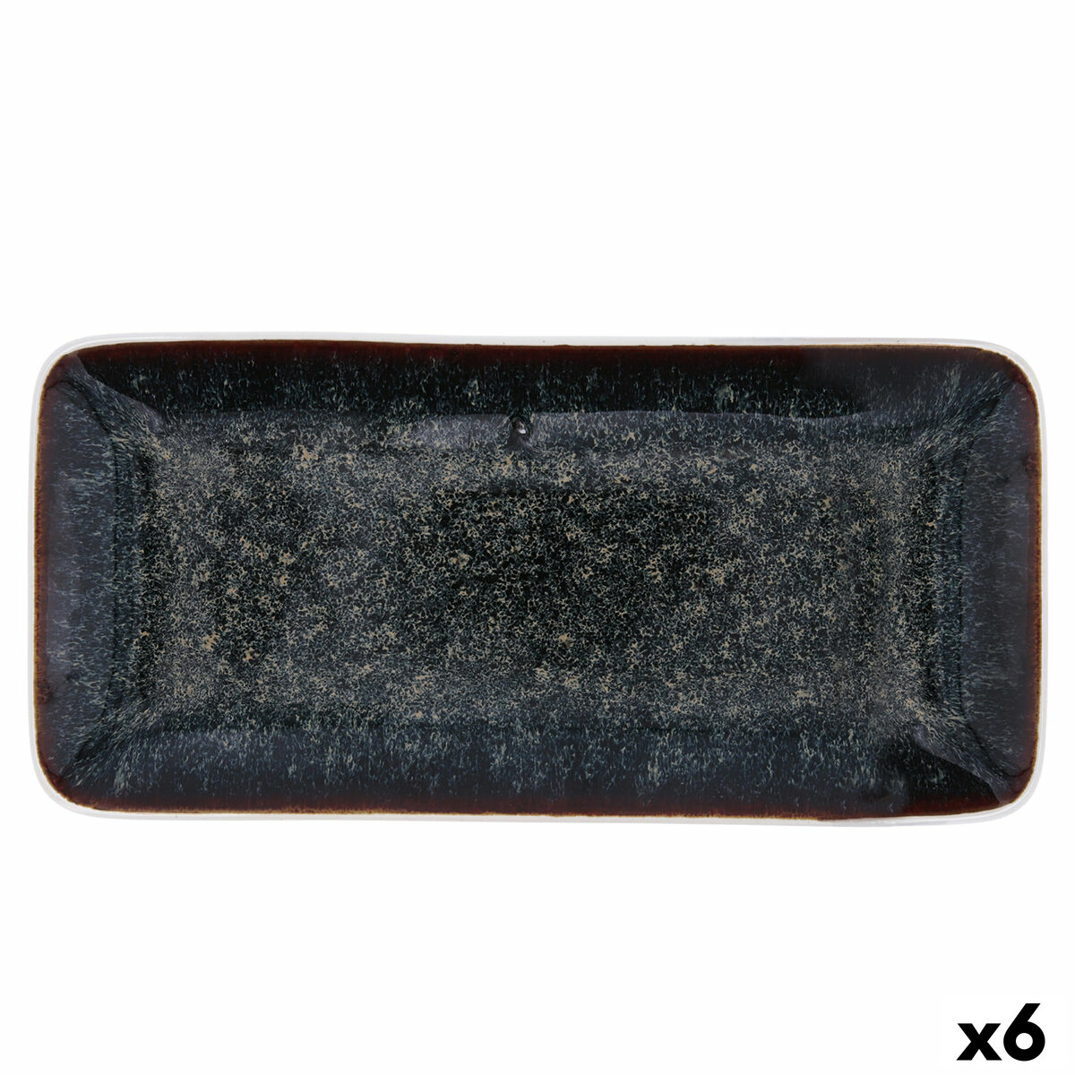 Bandeja de Aperitivos Bidasoa Elite Marrón 30 x 14,5 x 2,6 cm (6 Unidades)