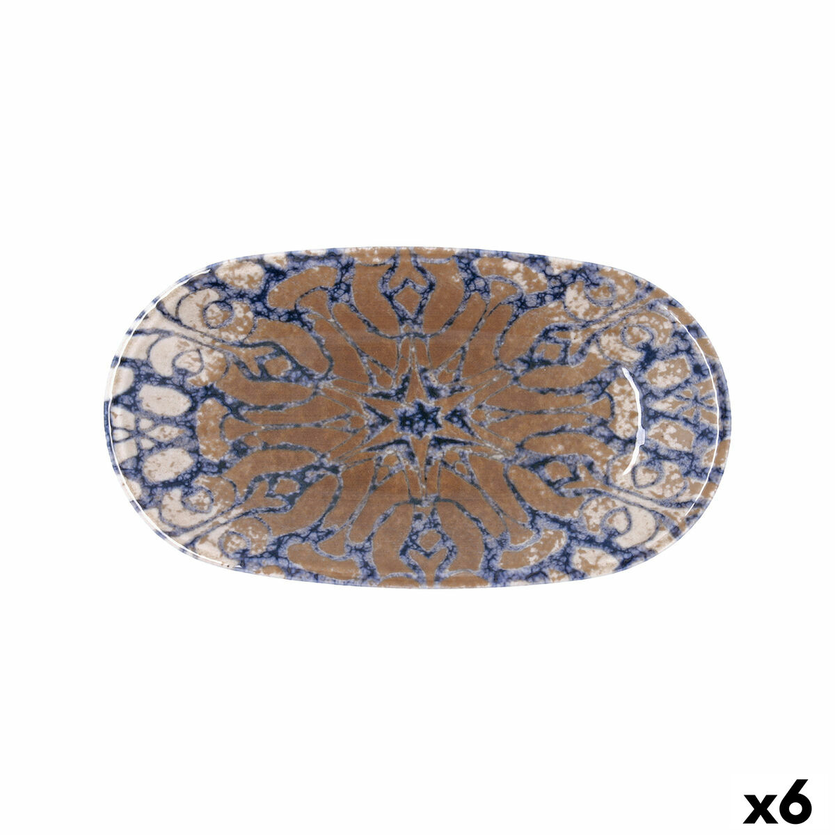 Bandeja de Aperitivos Bidasoa Deneb Hydrozero Marrón 26 x 14,5 cm (6 Unidades)