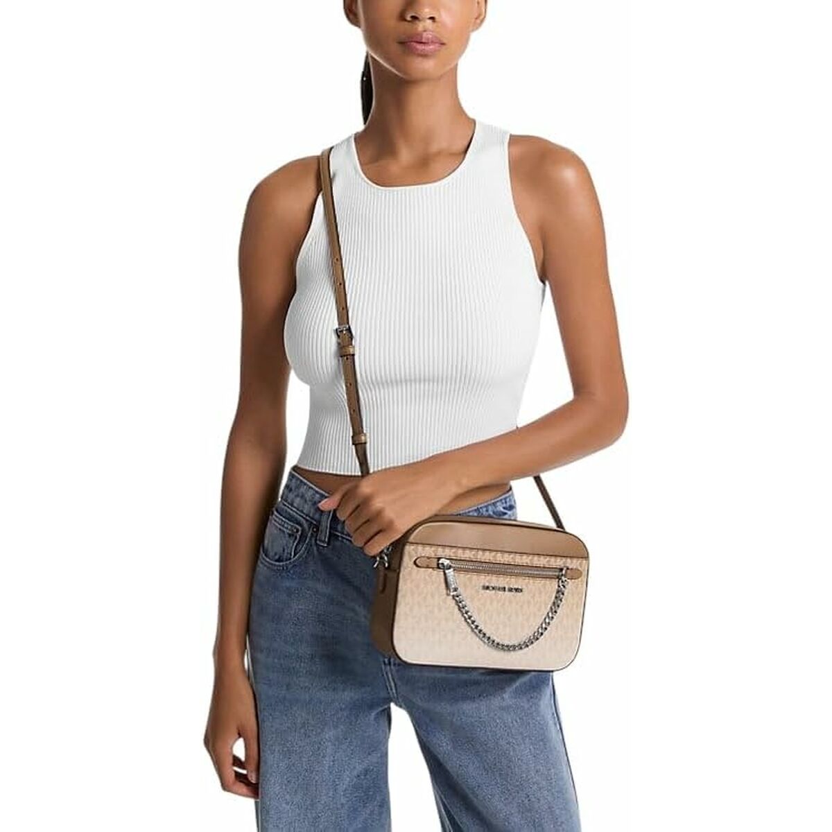 Bolso Bandolera Michael Kors 35R5STTC9V-HUSK Marrón 25 x 16 x 6 cm