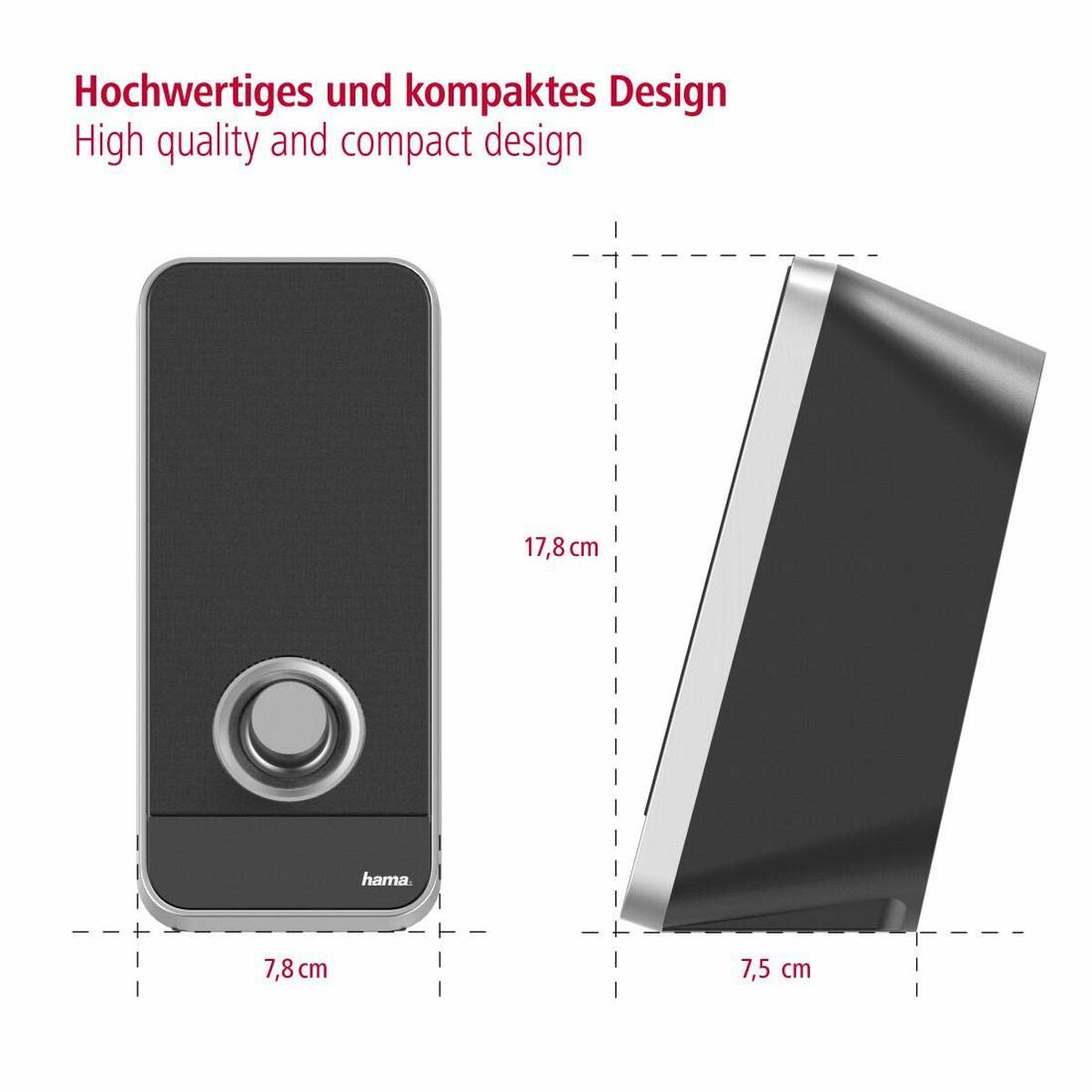 Altavoces PC Hama 00173133 Negro 6 W 4 W