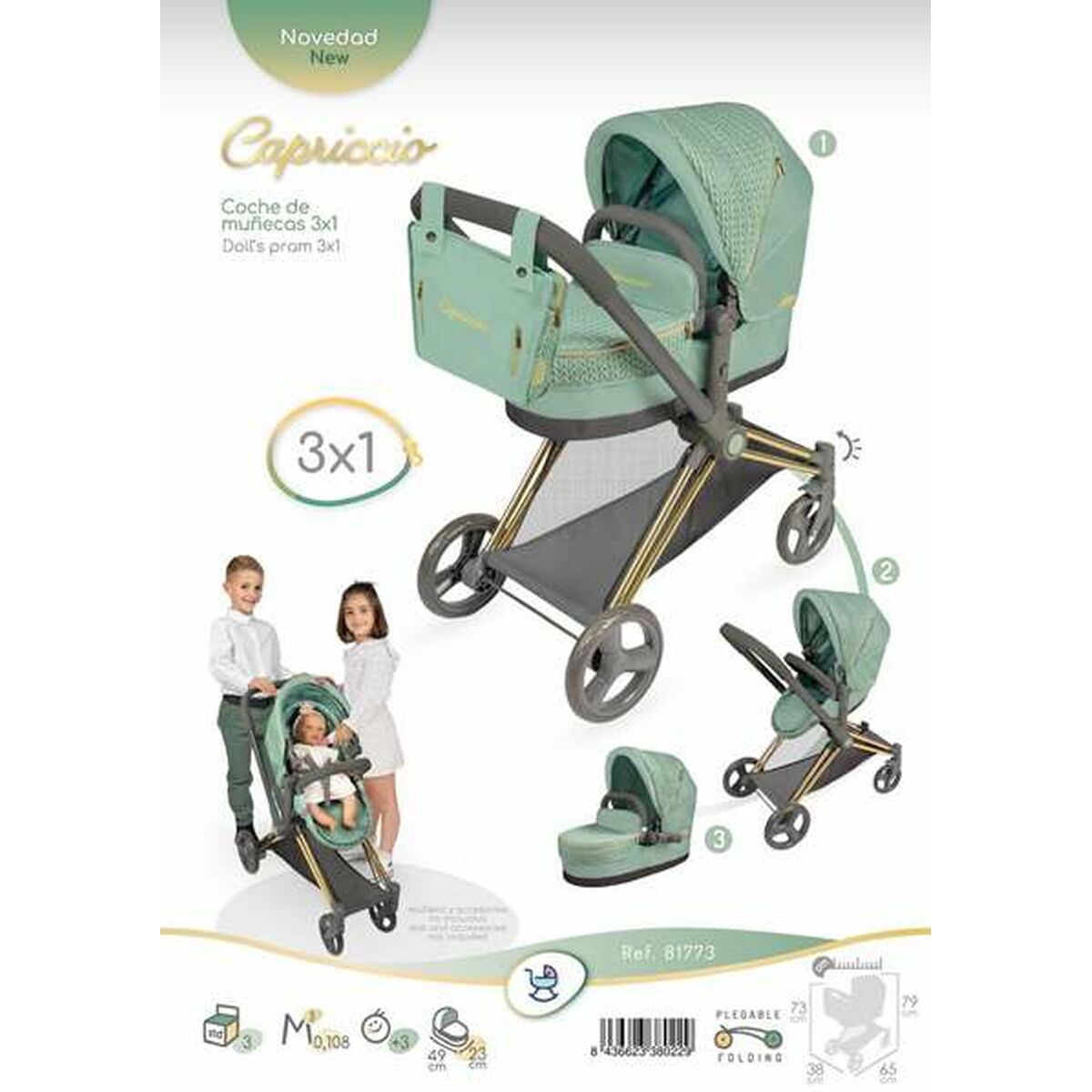 Muñeca bebé Decuevas 50 cm