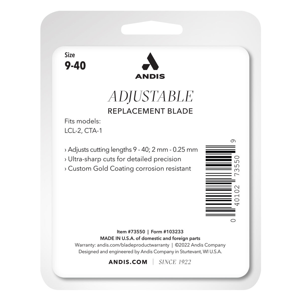 Cuchillas para Recortadora Andis Gold