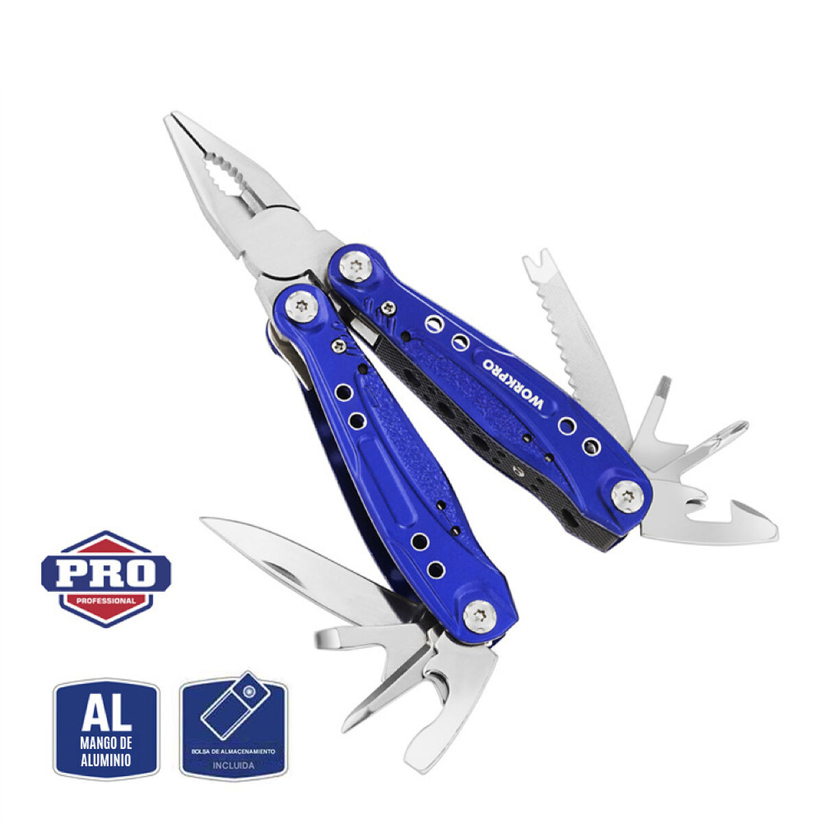 Multiherramienta Workpro 15 in 1 Azul