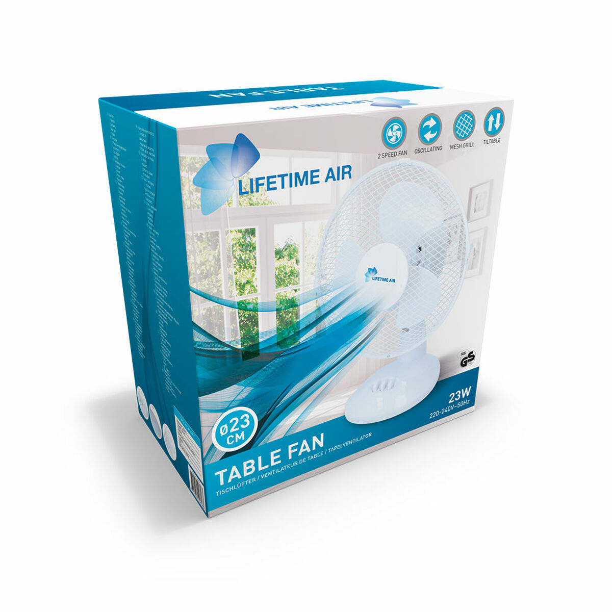 Ventilador de Sobremesa Lifetime Blanco 22 W 27 x 21 x 35,2 cm