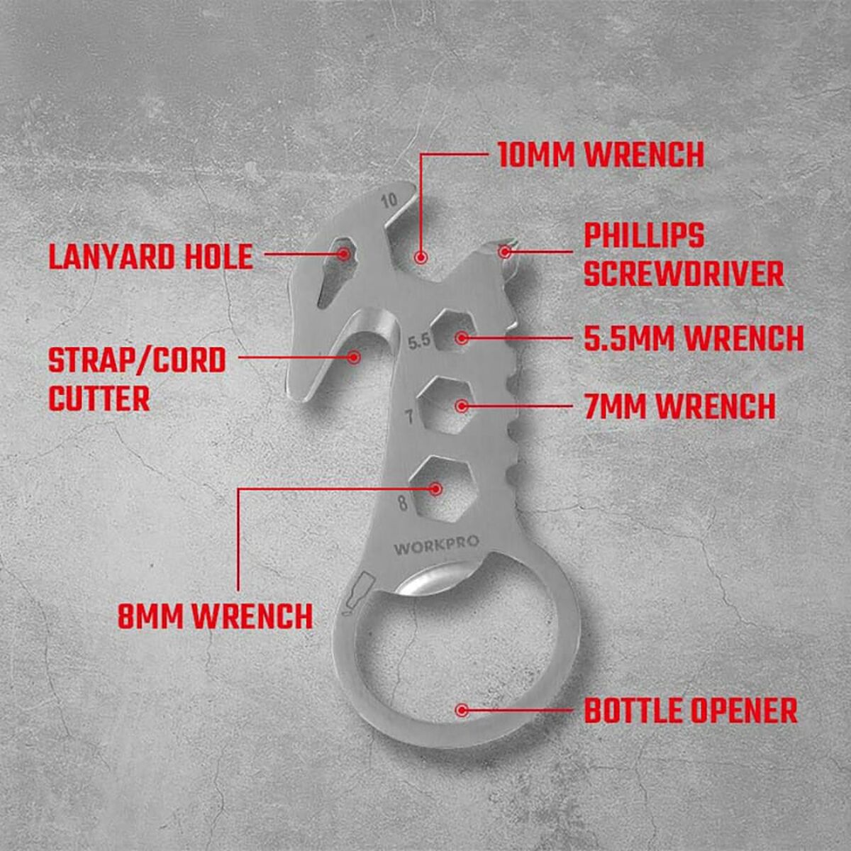 Multiherramienta Workpro 8 in 1