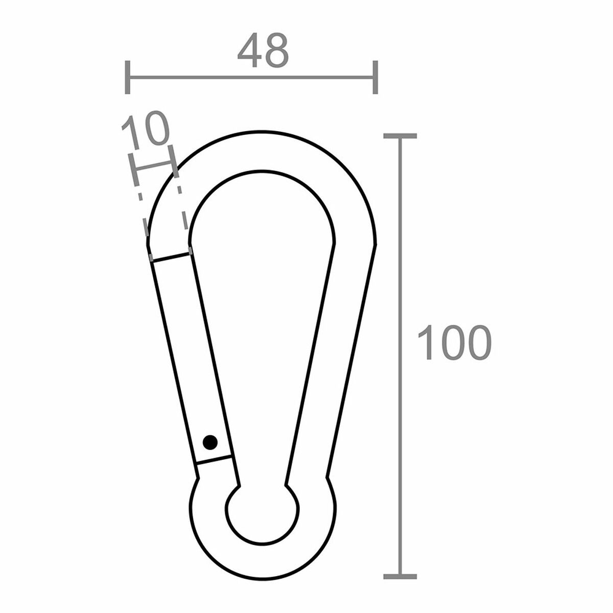 Mosquetón EDM 86055 msq04 Multicolor Aluminio 10 X 100 MM