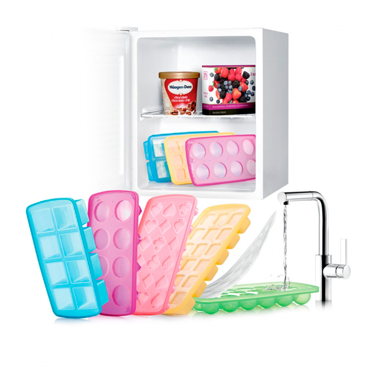 Molde para Cubitos de Hielo Tescoma mydrink cubos xxl Silicona