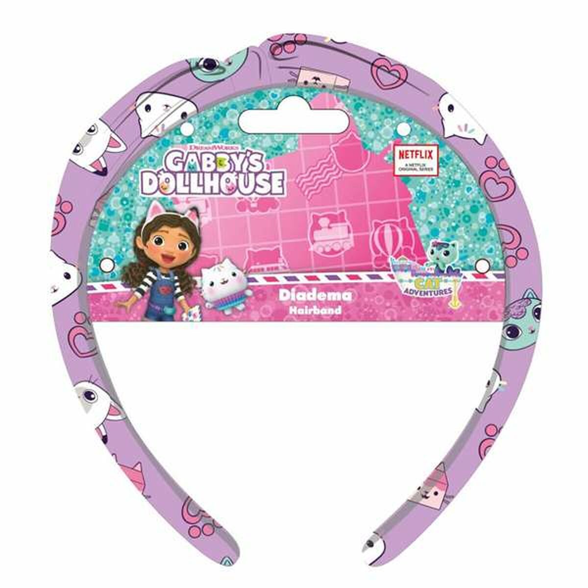 Diadema Gabby's Dollhouse Morado