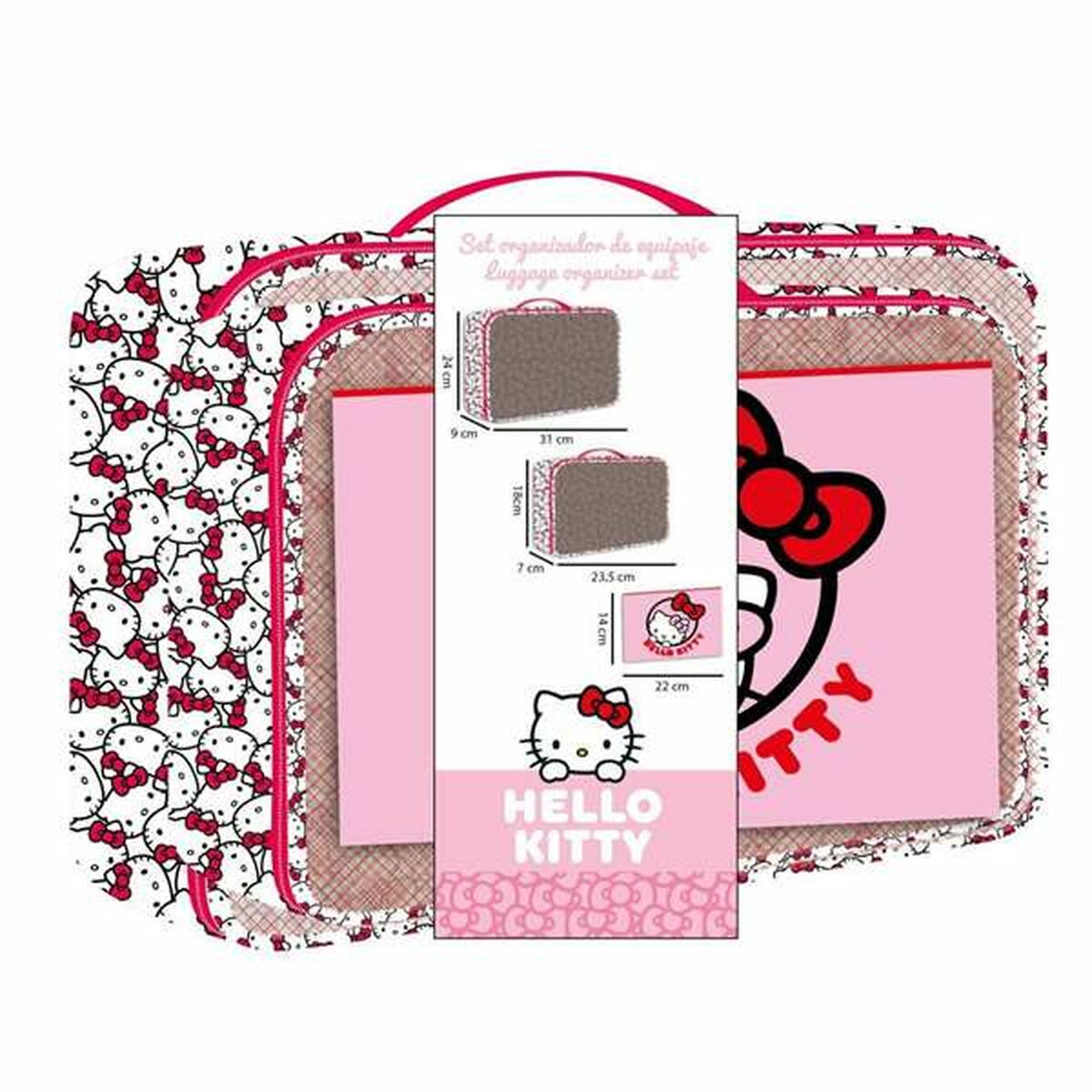 Neceser de Viaje Hello Kitty Rojo