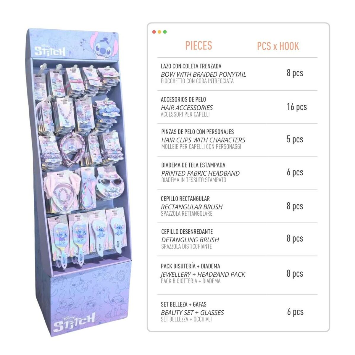 Clips para Pelo Stitch Azul