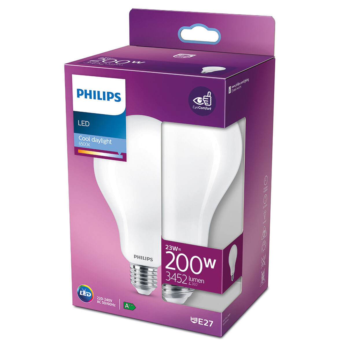 Bombilla LED Philips Standard D 23 W E27 3452 Lm Ø 9,5 x 16,5 cm (6500 K)