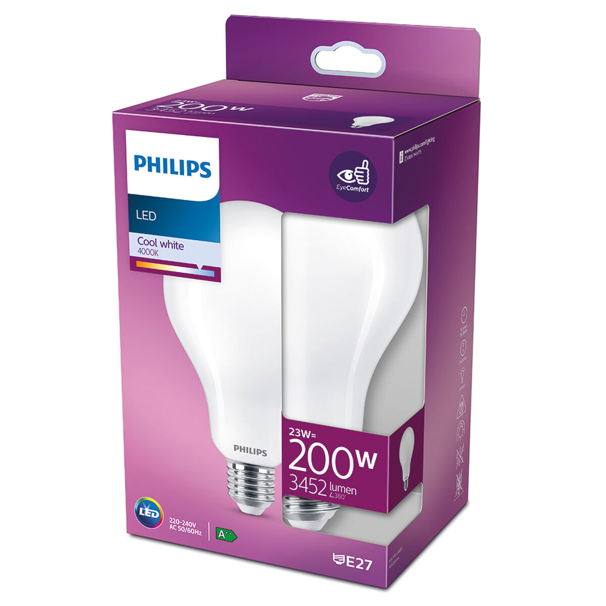 Bombilla LED Philips Standard D 23 W E27 3452 Lm Ø 9,5 x 16,5 cm (4000 K)