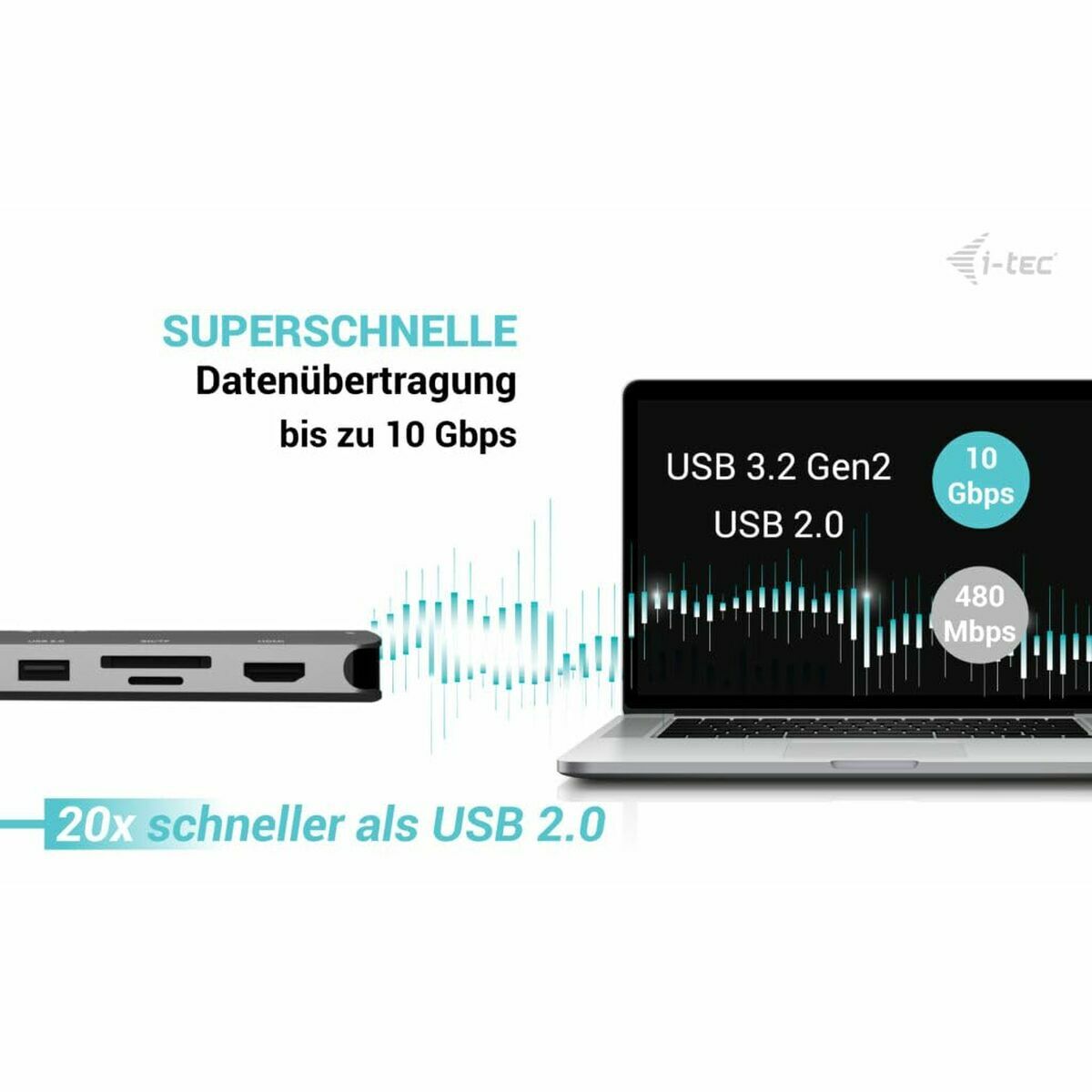 Hub USB i-Tec C31NANOTRIPLEDOCKPD Gris
