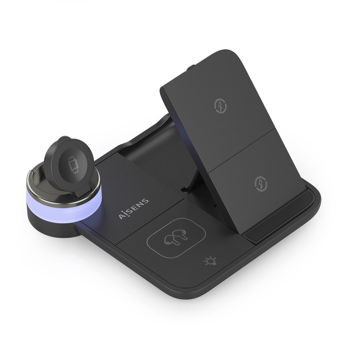 Cargador Inalámbrico Aisens ASCH-15W4WC062-BK Negro 15 W