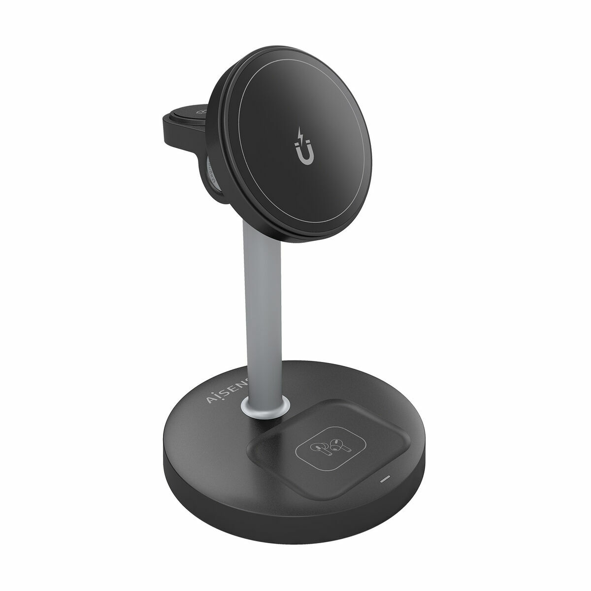 Cargador Inalámbrico Aisens ASCH-15W3WC066-BK Negro 15 W