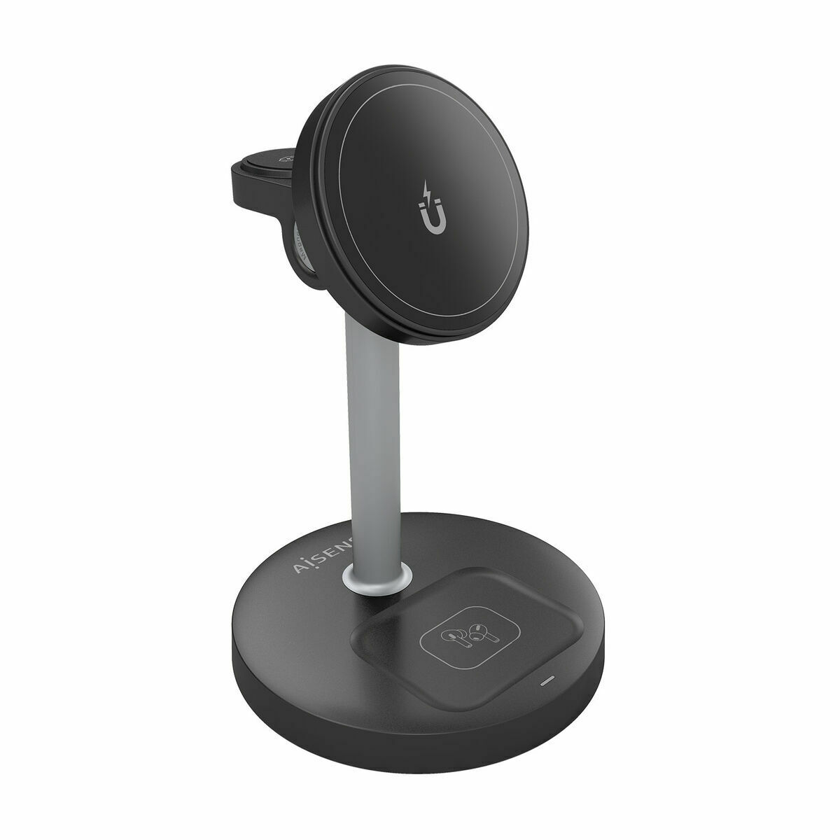 Cargador Inalámbrico Aisens ASCH-15W3WC066-BK Negro 15 W