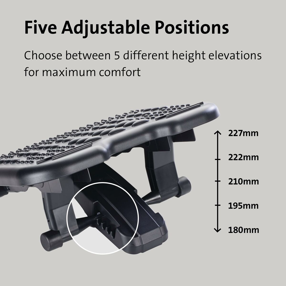 Reposapiés Kensington SOLEMASSAGE Negro (4 Unidades)