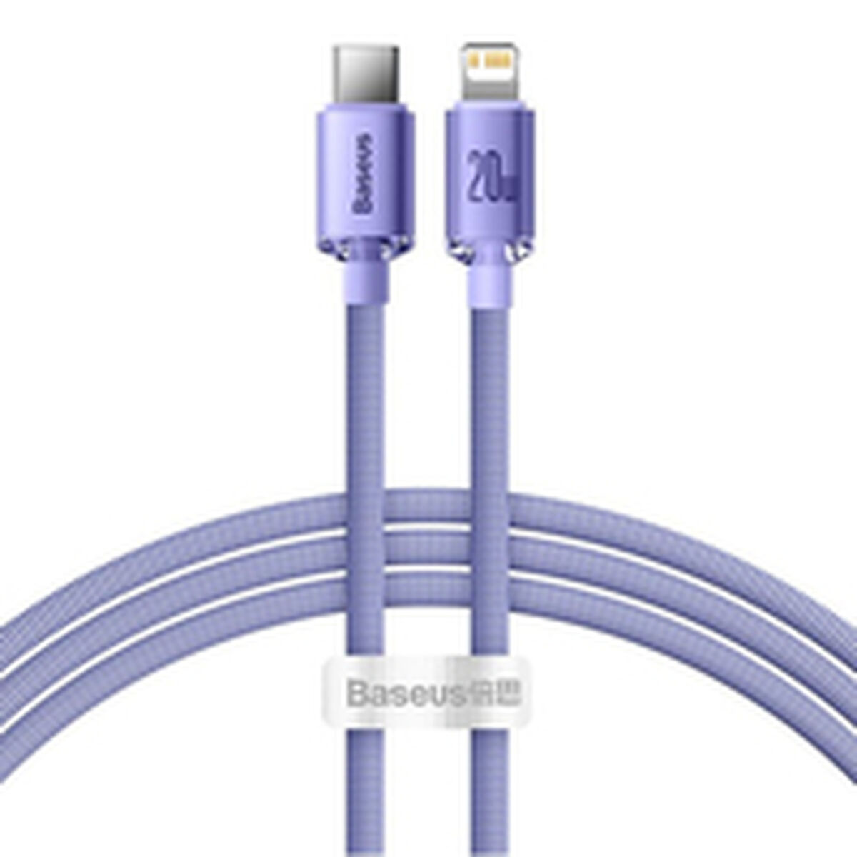 Cable USB-C a Lightning Baseus CAJY000205 Morado 1,2 m