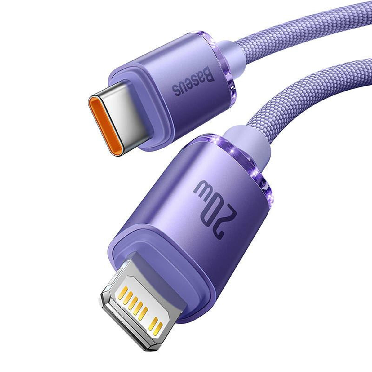 Cable USB-C a Lightning Baseus CAJY000205 Morado 1,2 m