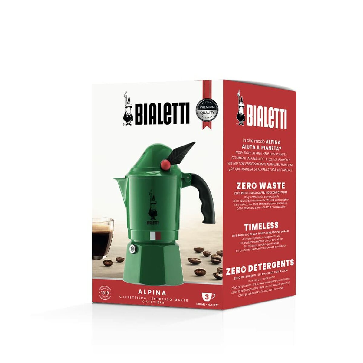 Cafetera Italiana Bialetti 0002762/NP Verde Aluminio