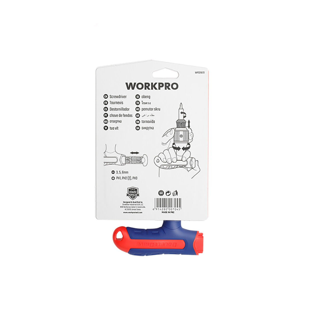 Destornillador de carraca Workpro 8 Piezas