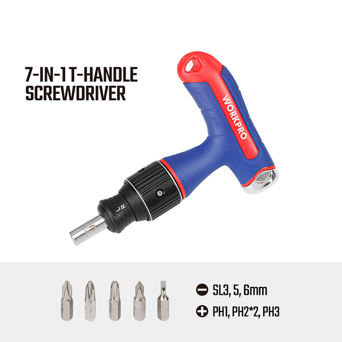 Destornillador de carraca Workpro 8 Piezas