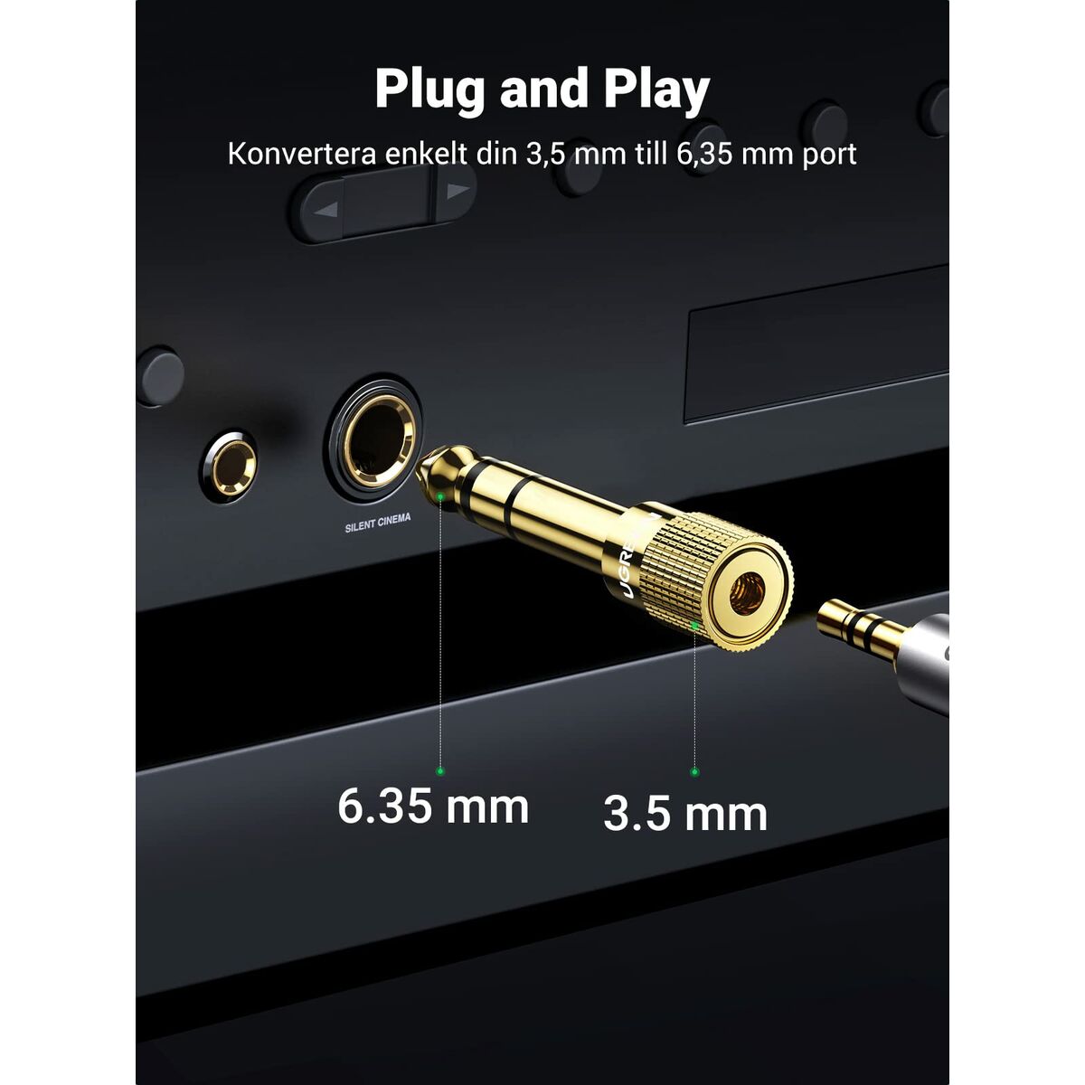 Adaptador Audio Jack Ugreen 20503