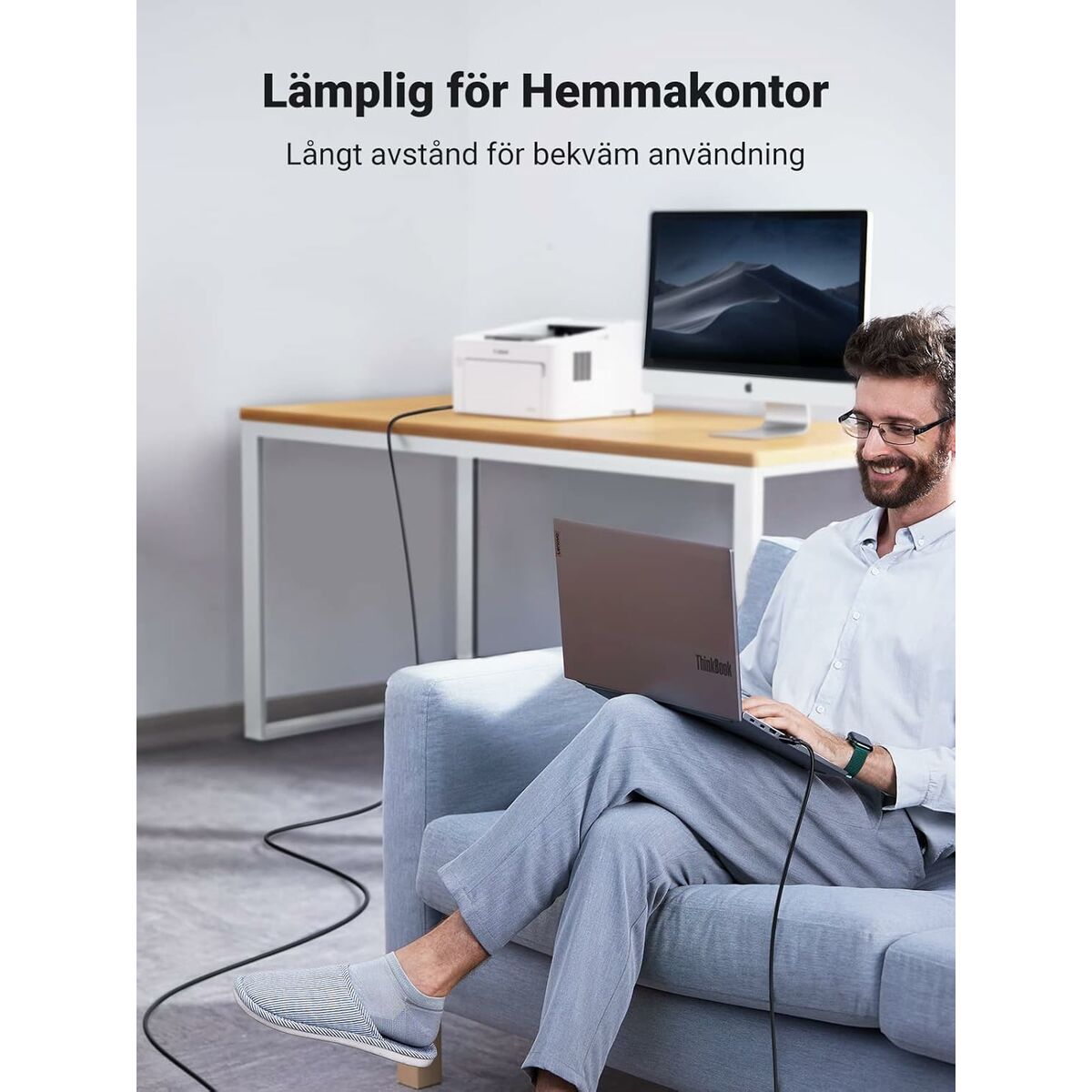 Cable USB 2.0 A a USB B Ugreen 10351 Negro 3 m