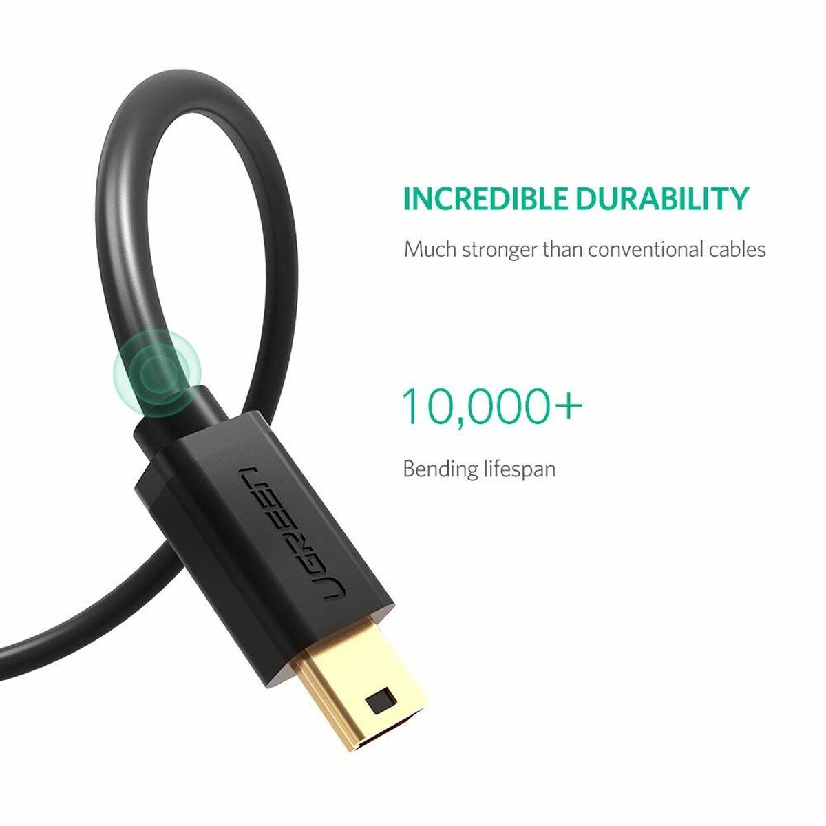 Cable USB a Mini USB Ugreen 10385 Negro