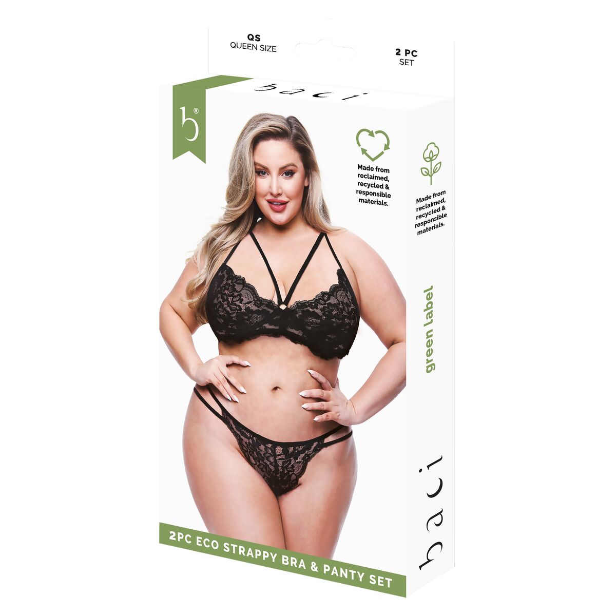 Conjunto de Lencería Baci Lingerie Negro (Queen size)