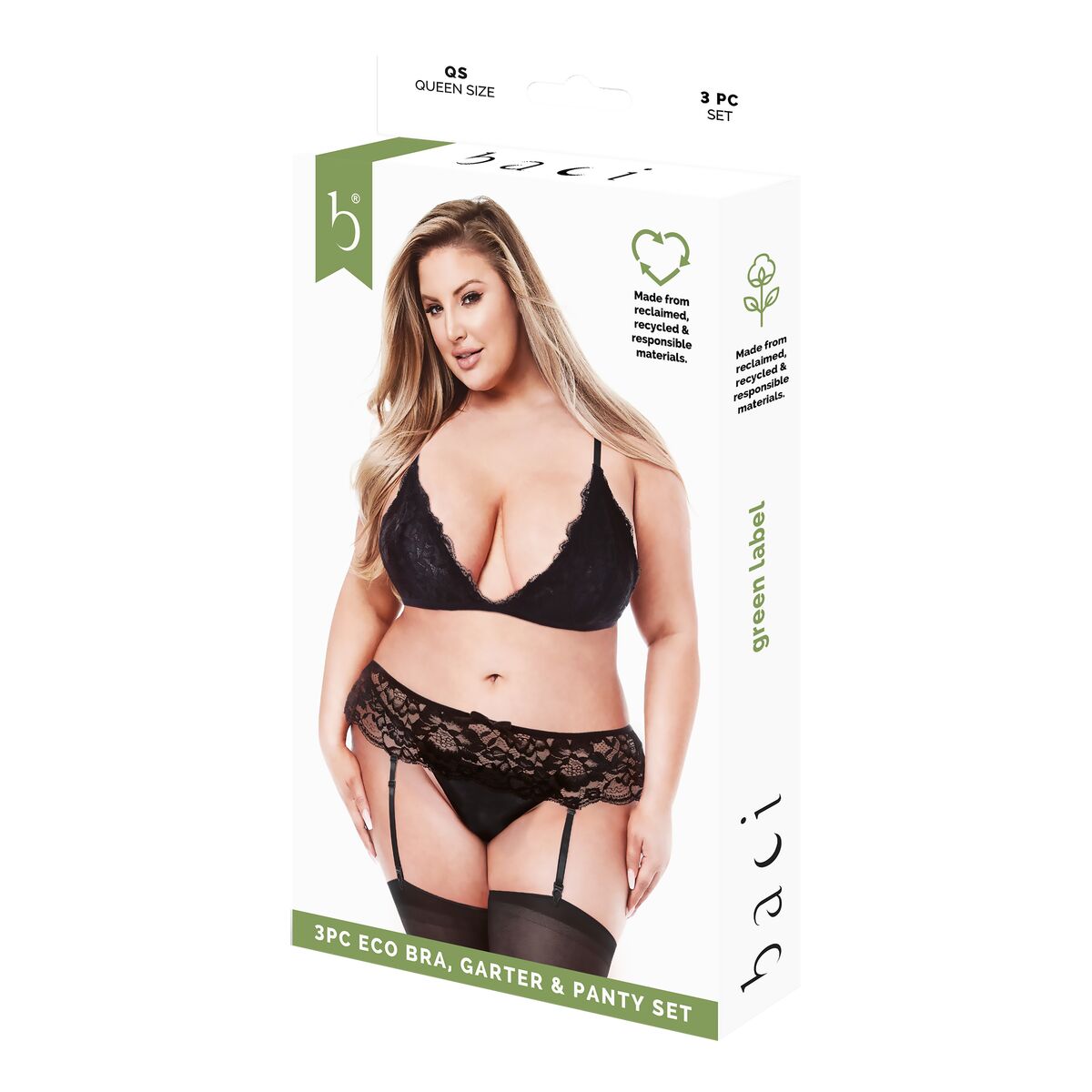 Conjunto de Lencería Baci Lingerie Negro (Queen size)