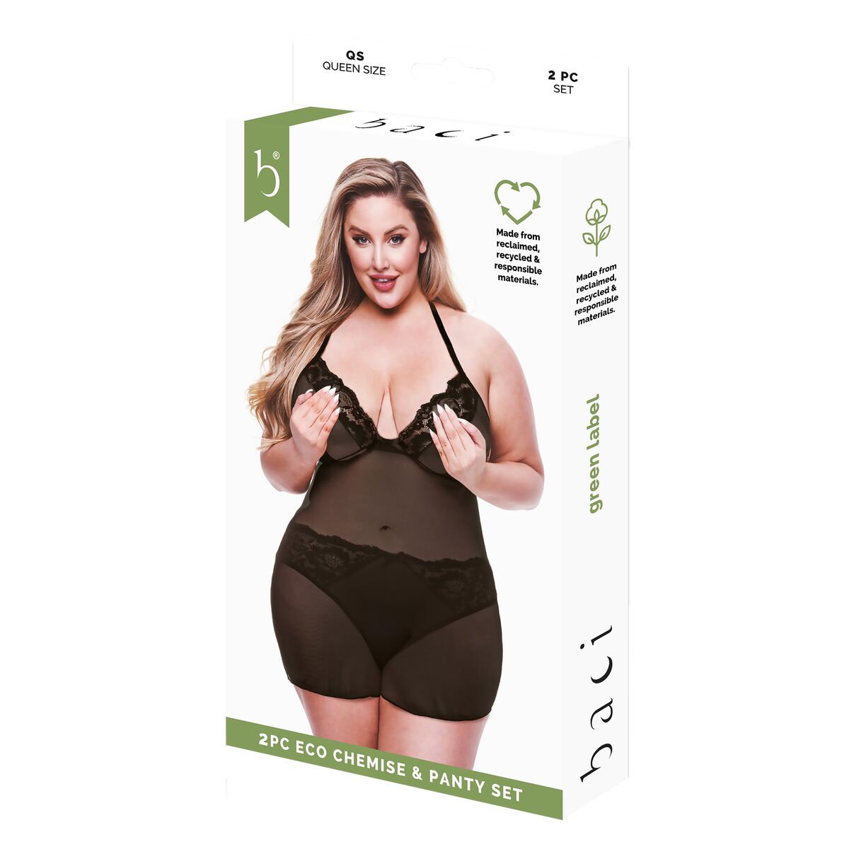Conjunto de Lencería Baci Lingerie Negro (Queen size)