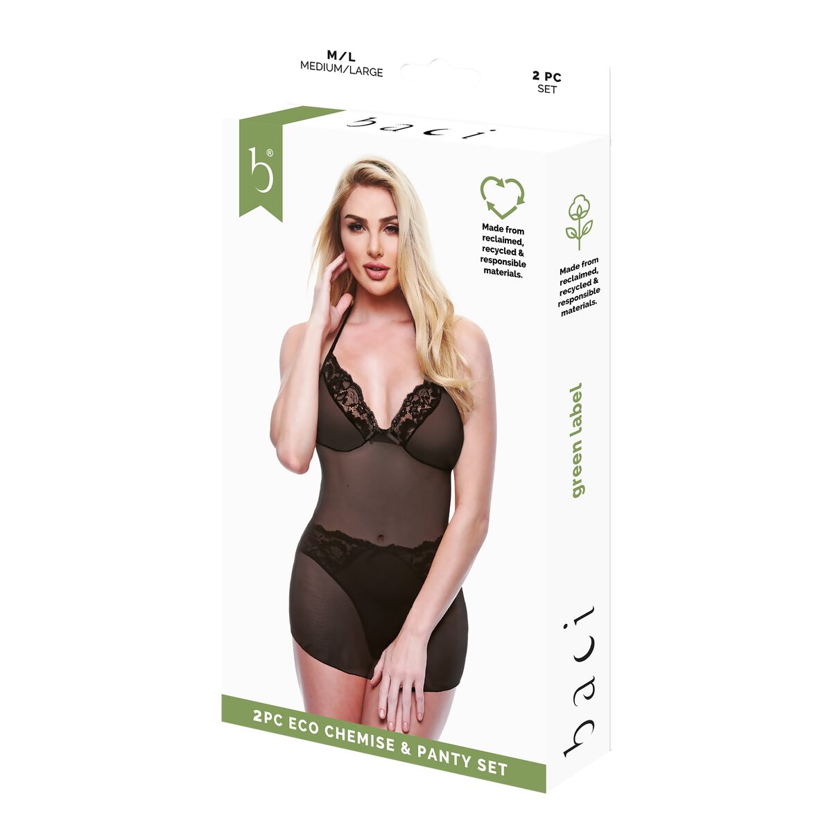 Conjunto de Lencería Baci Lingerie Negro (S/M)